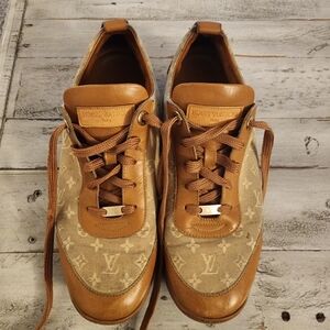 Louis Vuitton Canvas Leather Monogram Sneakers